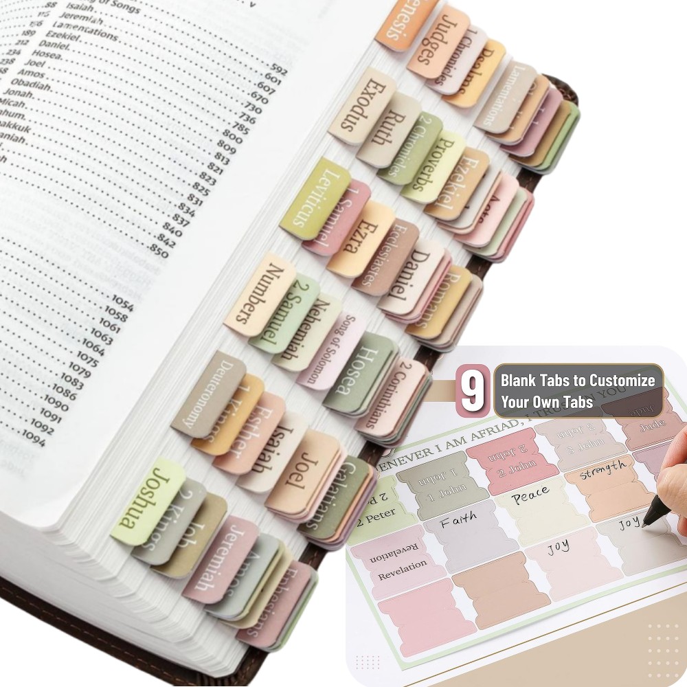 Commercial Printing Paper - แท็บหนังสือพระคัมภีร์5แผ่นป้ายพระคัมภีร์เคลือบสำหรับผู้หญิงและผู้ชายแท็บดัชนีพระคัมภีร์สำหรับการศึกษาอ่านเครื่องเขียน
